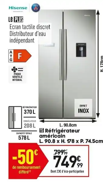 Conforama Réfrigérateur américain offre