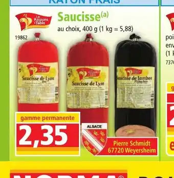 Norma Saucisse offre