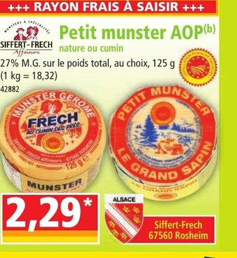 Norma Petit Munster Aop offre