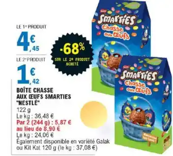 E.Leclerc Boîte Chasse aux Œufs smarties Nestlé offre