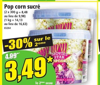 Norma Pop Corn Sucré offre