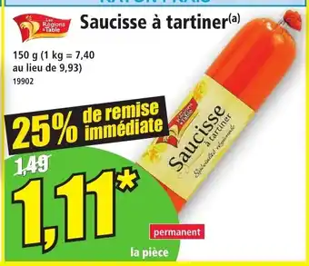 Norma Saucisse A Tartiner offre