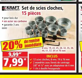 Norma Set De Scies Cloches 1, 15 Piéces offre