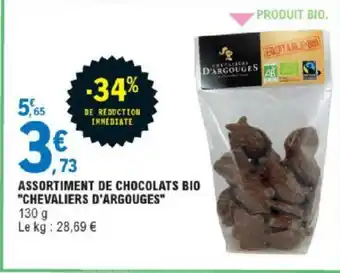E.Leclerc Assortiment de Chocolats Bio Chevaliers d'Argouges offre