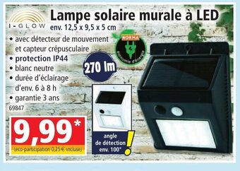 Norma Lampe Solaire Murale à LED offre