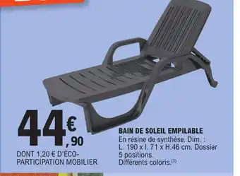 E.Leclerc Bain de Soleil Empilable offre