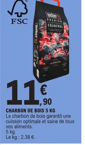 E.Leclerc Charbon de Bois 5 KG offre