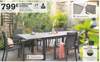 Centrakor La Table Allure Extensible offre