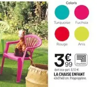 Centrakor La Chaise Enfant offre
