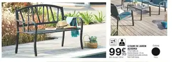 Centrakor Le Banc de Jardin Alvernia offre