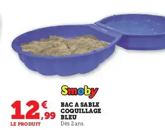 Super U Bac a Sable Coquillage Bleu offre