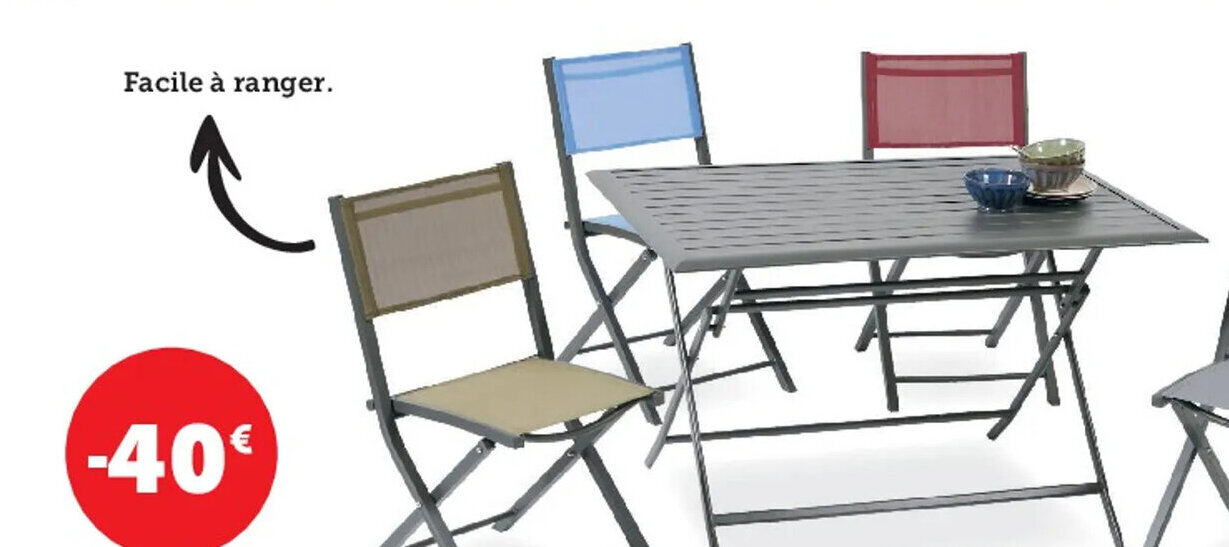 Promo Table Pliante Dinard chez Super U