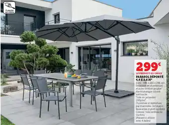 Super U Parasol Déporté 4.4x2.6 M offre