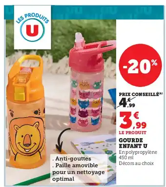 Super U Gourde Enfant U offre