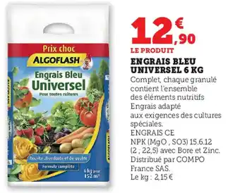 Super U Engrais Bleu Universel 6 KG offre