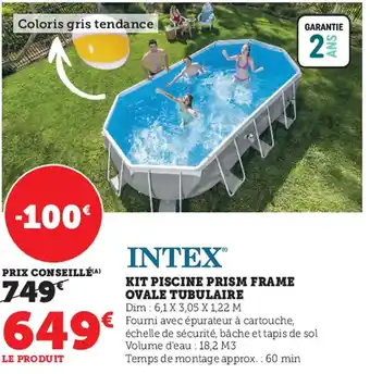 Kit Piscine Prism Frame Ovale Tubulaire