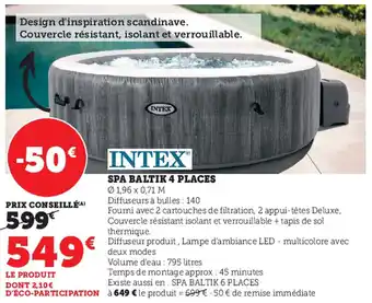 Super U SPA Baltik 4 Places offre
