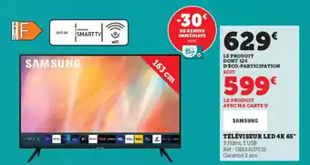 Super U Téléviseur Led 4K 65" offre