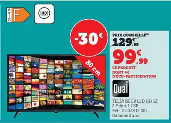 Téléviseur Led HD 32"