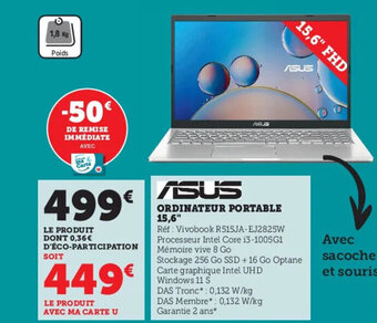 Super U Ordinateur Portable 15,6 offre