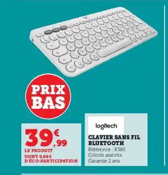 Super U clavier Sans Fil Bluetooth offre