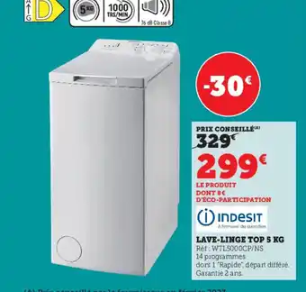 Super U Lave-Linge Top 5 KG offre