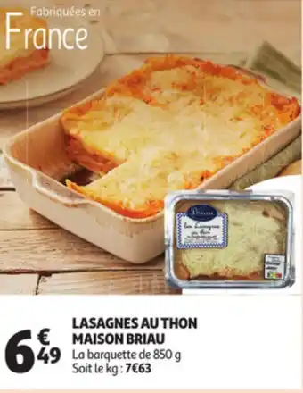 Auchan Lasagne Au Thon Maison Briau offre