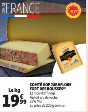 Auchan Comté AOP Juraflore Fort Des Rousses offre