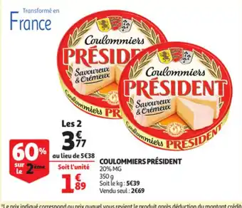 Auchan Coulommiers Président offre