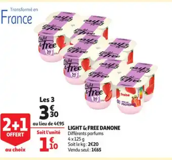 Auchan Light & Free Danone offre