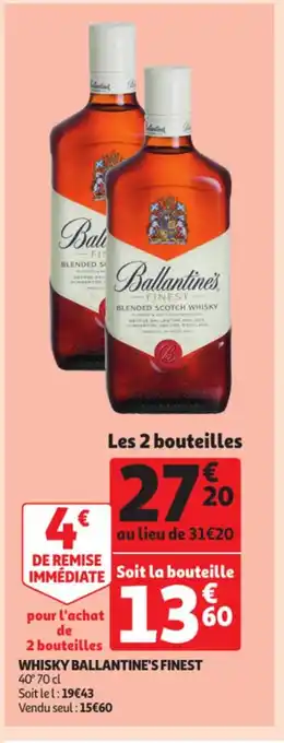 Auchan Whisky ballantine's finest offre