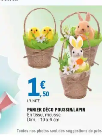 E.Leclerc Panier Déco Poussin/Lapin offre