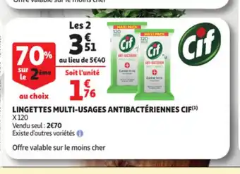 Lingettes multi usages antibacteriennes Cif