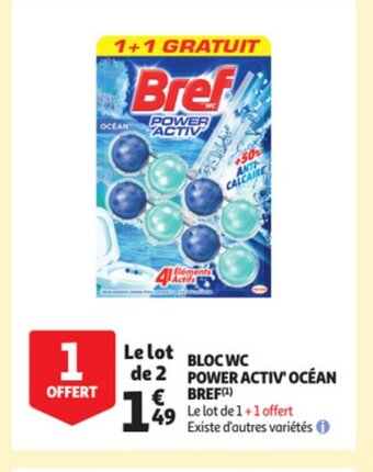 Auchan Bloc wc power activ ocean bref offre