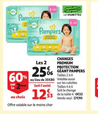 Auchan Changes premium protection geant pampers offre