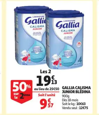 Auchan Gallia calisma junior bledina offre