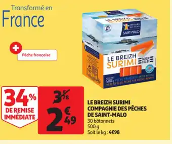 Auchan Le breizh surimi compagnie des peches de saint-malo offre