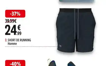 Intersport Short de running homme offre