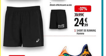 Intersport Short de running homme offre