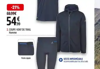 Intersport Coupe vent de trail homme offre