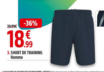 Intersport Short de training homme offre