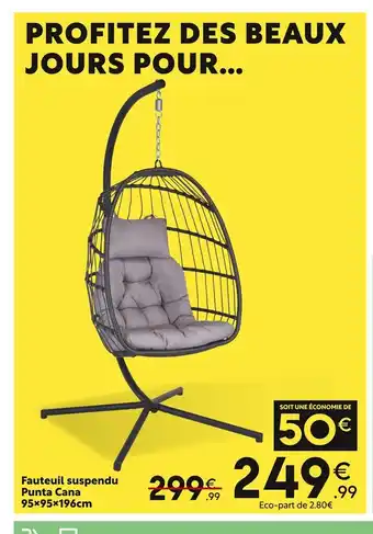 Maxi Bazar Fauteuil suspendu punta cana offre