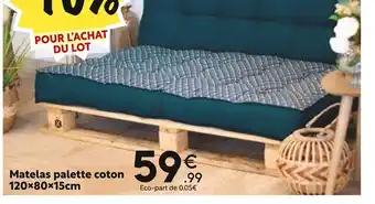 Maxi Bazar Matelas palette coton offre