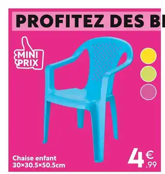 Maxi Bazar Chaise enfant offre