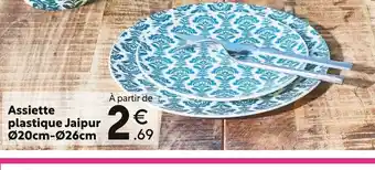 Maxi Bazar Assiette plastique jaipur 20cm-26cm offre