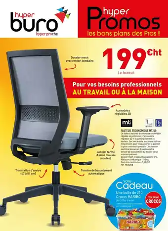 Hyperburo Fauteuil Ergonomique MT240 offre
