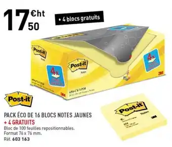 Hyperburo Pack Éco De 16 Blocs Notes Jaunes offre