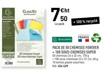Pack De 50 Chemises Forever + 100 Sous-Chemises Super