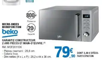E.Leclerc Micro-ondes monofonction offre