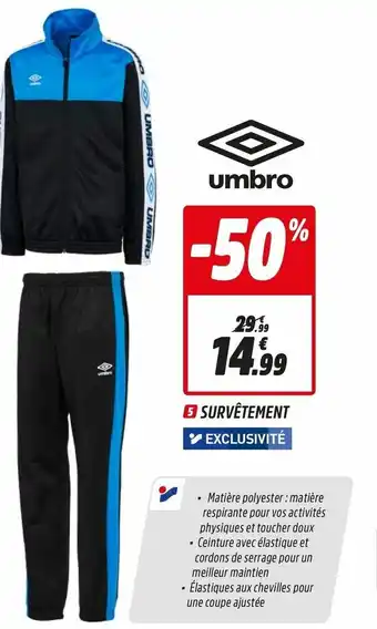Intersport Survêtement Level Knit Suit Tape Umbro offre